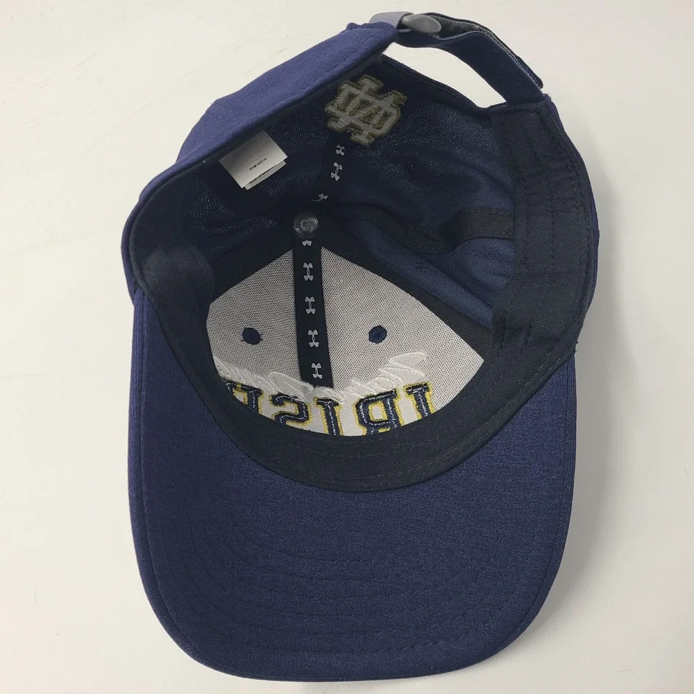 Youth Notre Dame Fighting Irish Hat Adjustable Under Armour‎ Blue Gold NCAA Boys